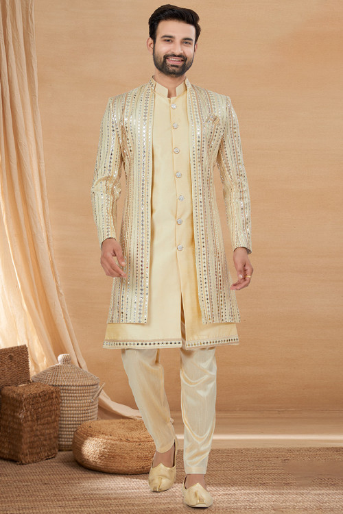 Buy Jacket Style Gold Lace Work Diwali Dress Collection Online for Women in UK