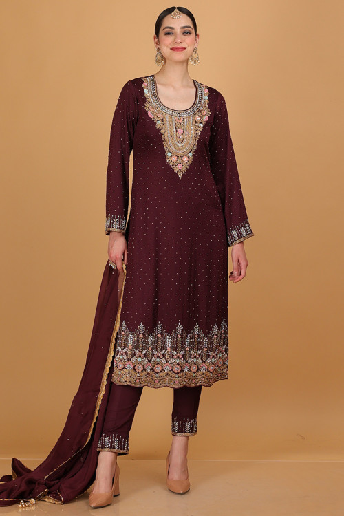 Buy Beige Kurta Suit Sets for Women by Ives Online | Ajio.com