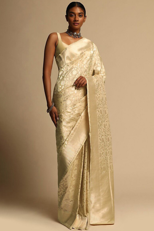 White color wedding shop sarees