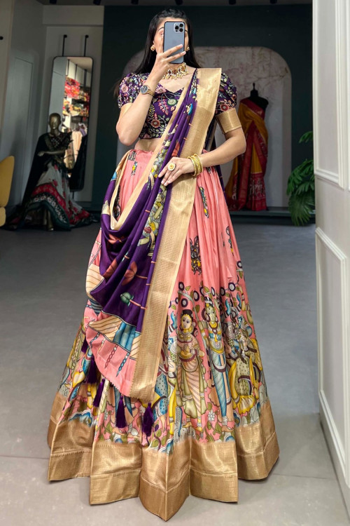 Kalamkari lehenga choli sale