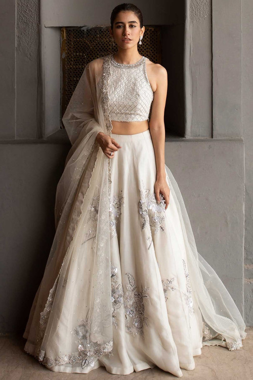 White Lehenga Buy White Lehenga Choli Online USA Canada
