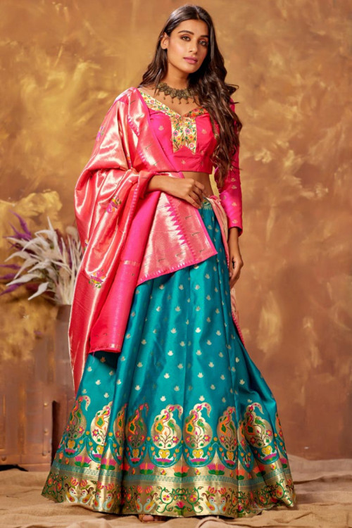 Paithani ghagra choli top