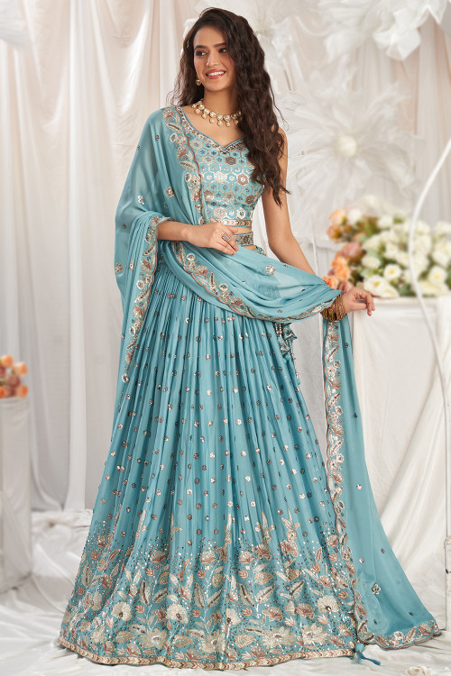 Blue Plus Size Lehenga Choli Buy Blue Plus Size Lehenga Choli for Women Online in Malaysia