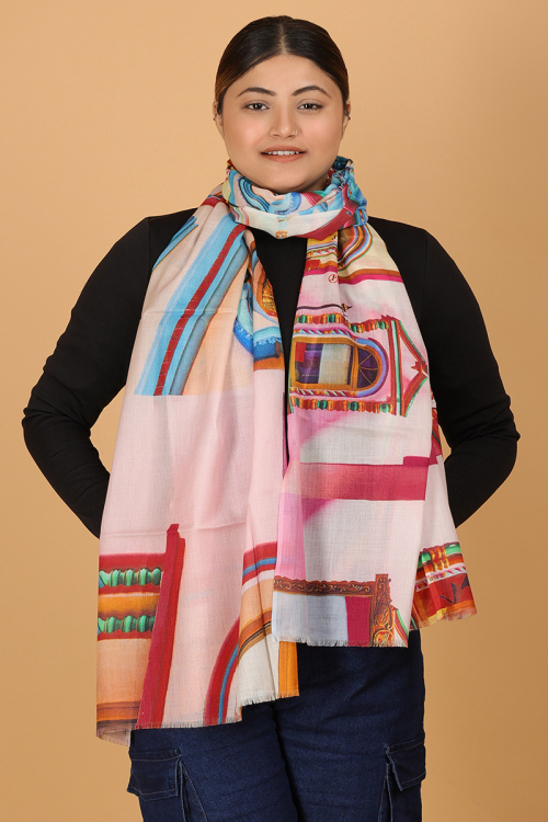 Colorful Cotton Modal Print Stole