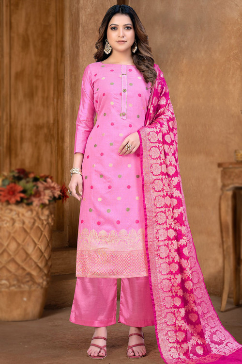 Punjabi Banarasi Silk Salwar Kameez and Punjabi Banarasi Silk Salwar Suit  Online Shopping