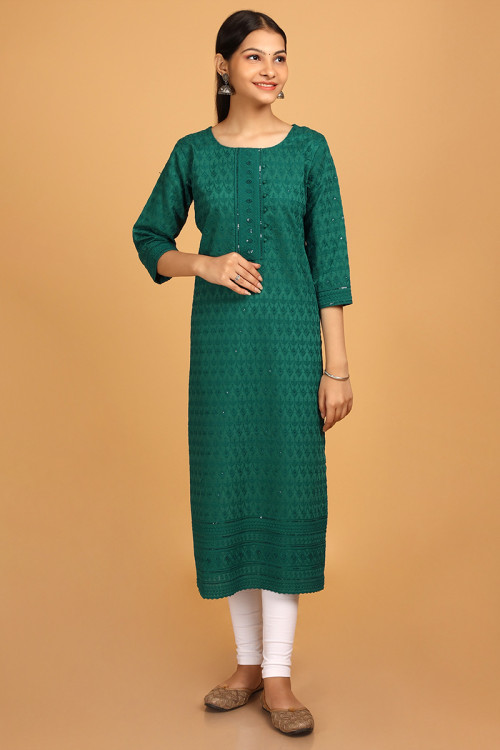 Buy Ready to Wear Chikankari Festival Wear Plus Size Kurtis Online for Women in UK