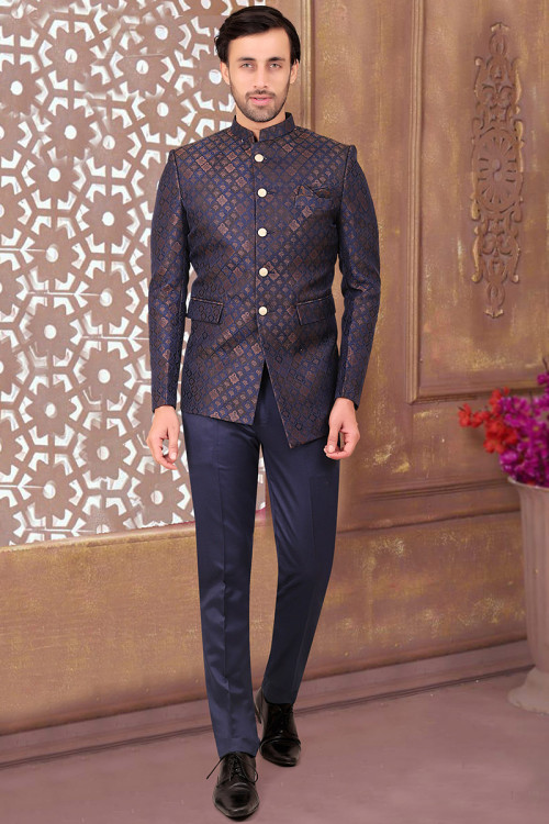 Buy Jodhpuri Blue Punjabi Wedding Clothing Online for Women in