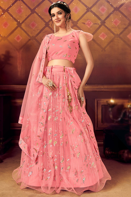 Designer Pink Color Lehenga Choli