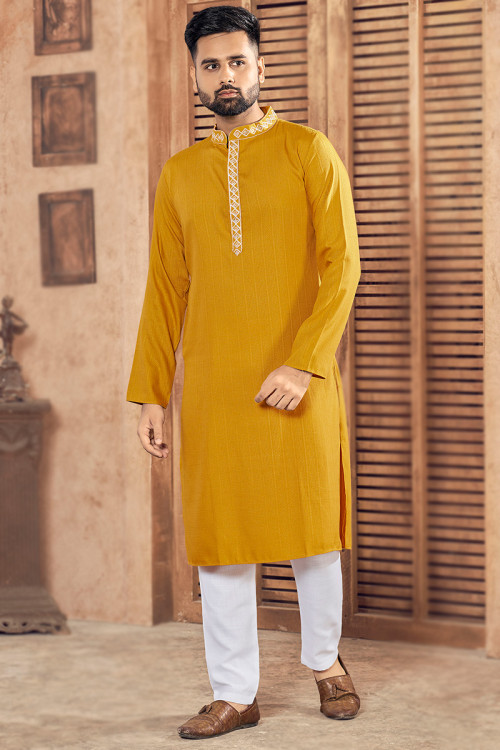 Buy Yellow Mehndi Indian Dresses Online for Men in UK