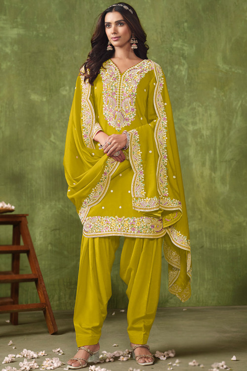 Buy Eid Mehndi Patiala Suits Online for Women in France