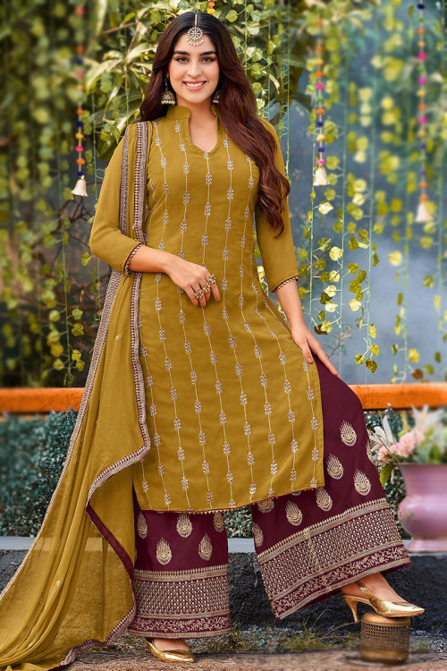 Mehndi Colour Salwar Suit 2024 | skumeta.com