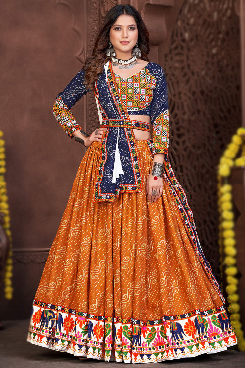Designer bandhani lehenga choli on sale
