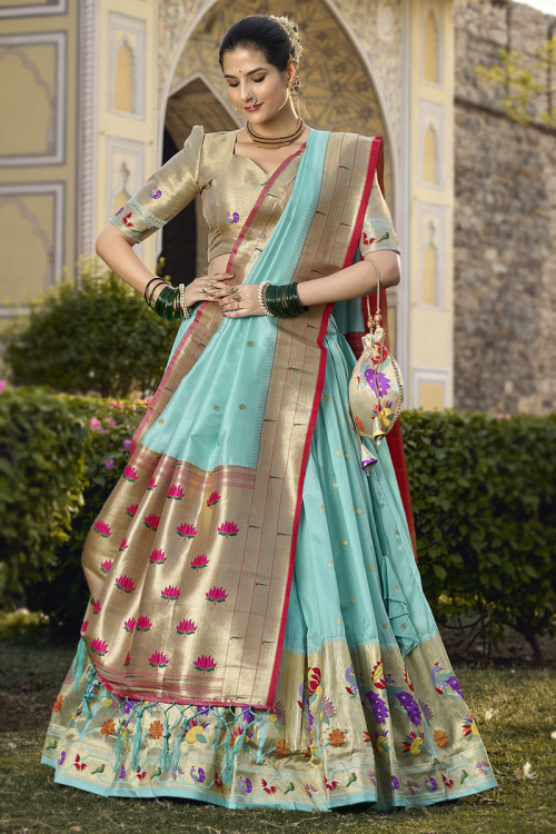 Buy Paithani Wedding Wear Lehenga Choli Online for Women in USA