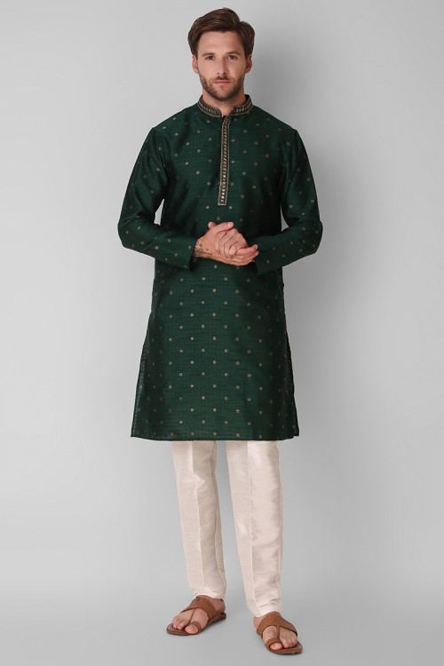 Green Kurta for Men Shop Green Kurta Pajama Online USA Worldwide