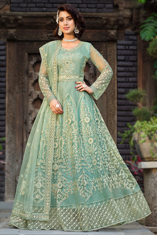 Net anarkali hotsell dress online shopping