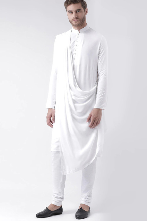 White indo deals western kurta