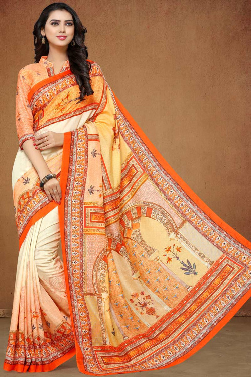 Buy Off White Sarees for Women by Tantloom Online | Ajio.com