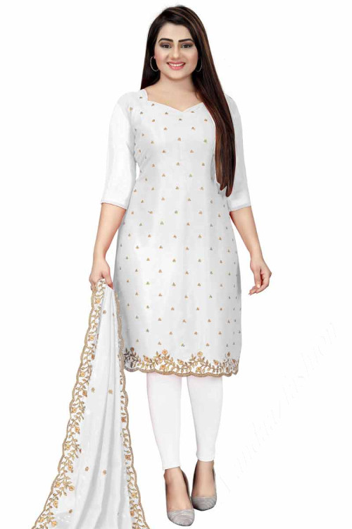 Bestseller | Off White Churidar Plain Salwar Kameez and Off White Churidar  Plain Salwar Suits online shopping