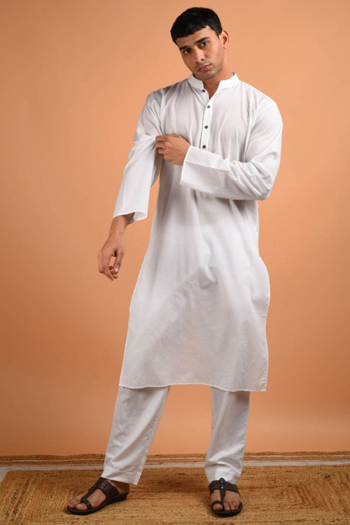 Buy Straight Cut Casual Wear Bengali Kurta Pajama Online for Men in USA