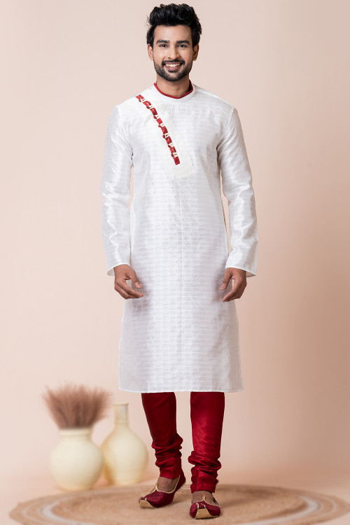 Buy 36 S Size Chinese Collar Neck Handloom Indian Dresses Online for Men in UK