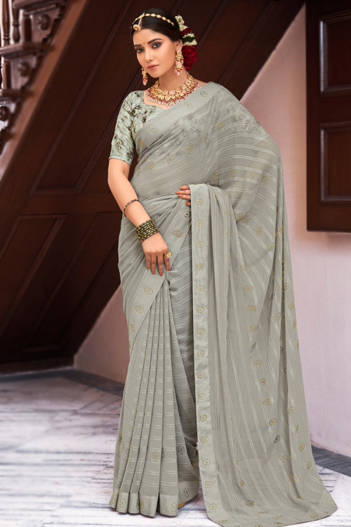 New designer multicolor casual wear silk saree with a simple blouse