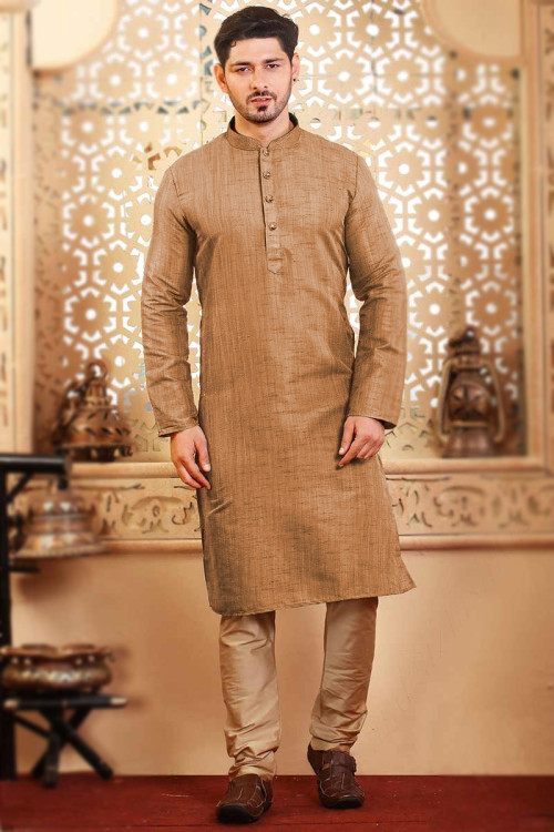 Beige color kurta pajama best sale