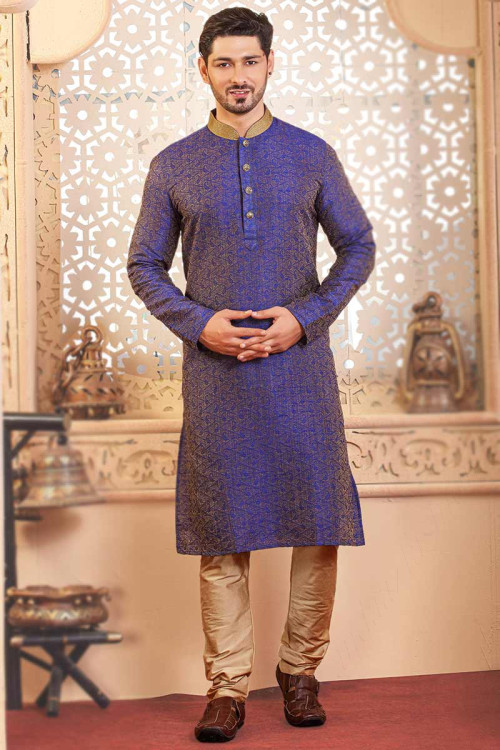 Buy Purple Punjabi Kurta Pajama Online for Men in USA