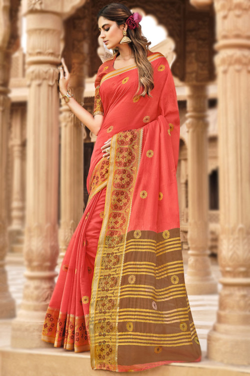 Buy Wedding Wear Cotton Sarees Online for Women in UK