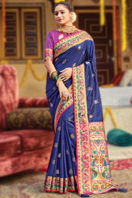Engagement, Festive, Reception Pink and Majenta color Georgette fabric Saree  : 1874365