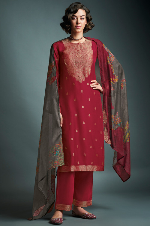 Salwar suit with straight pants best sale