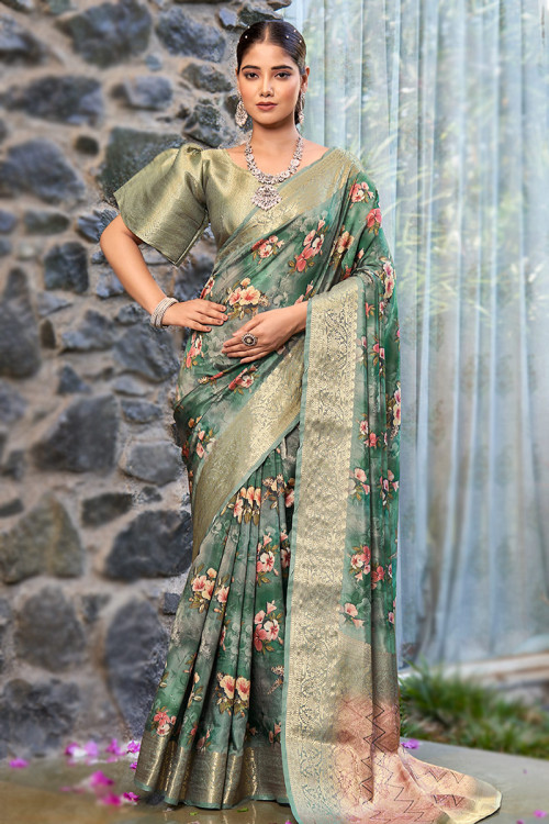 Saree with off shoulder blouse shop