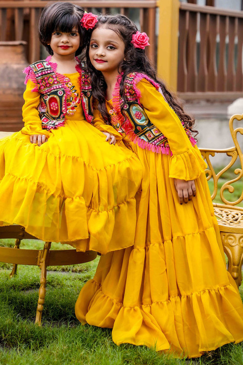 Buy Eid Festival Wear Resham Work Girlswear Online for Kids in UK
