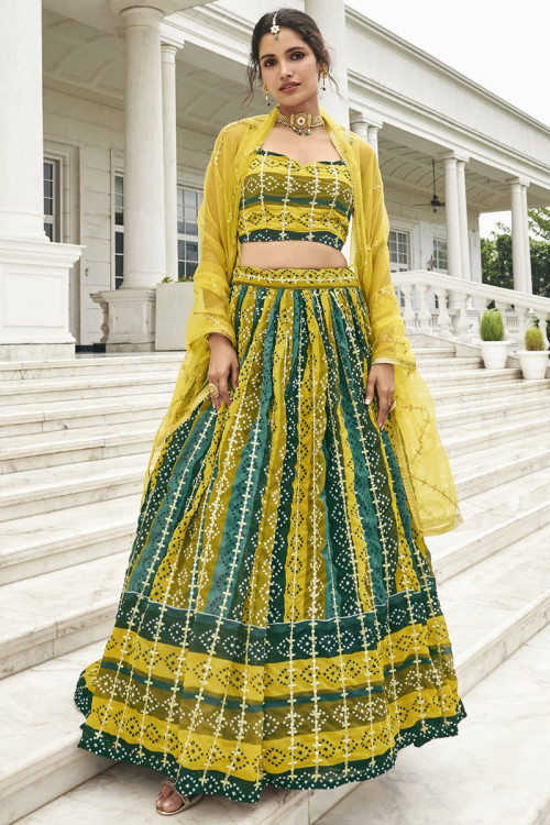 Designer bandhani lehenga choli sale