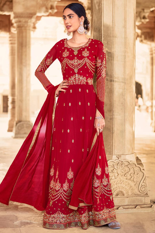 Red Anarkali Dress Online Latest Designs of Red Anarkali Dresses Shopping