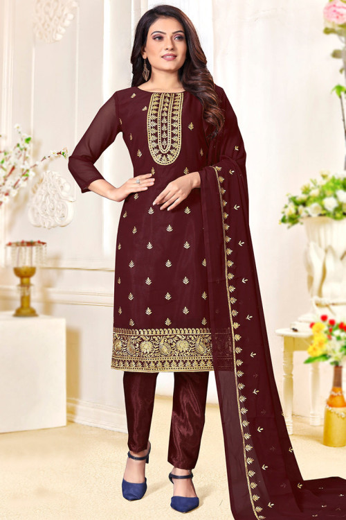Clothes Shops Online Art Silk Red Karwa Chauth Saree|SARV117153