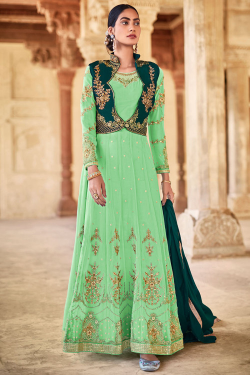 Anarkali jacket design new arrivals
