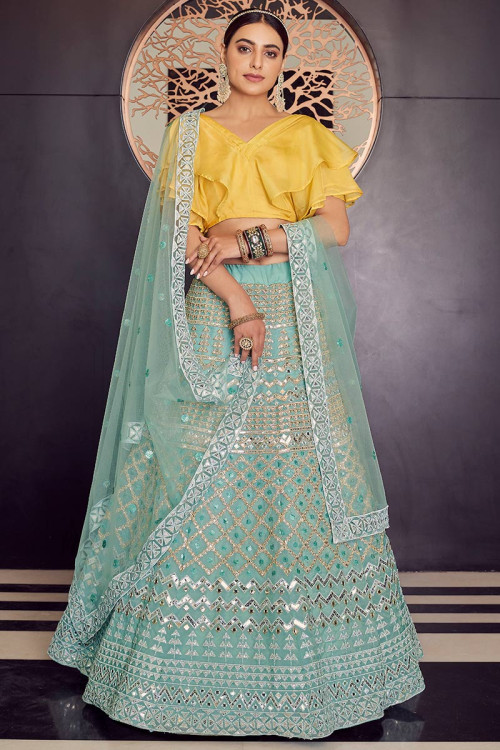 Modern Bridal Couture BLUE Velvet Patch Multicolor Designer Bridal Lehenga  Choli, Double Dupatta Indian Wedding Dress for Bridal in USA - Etsy