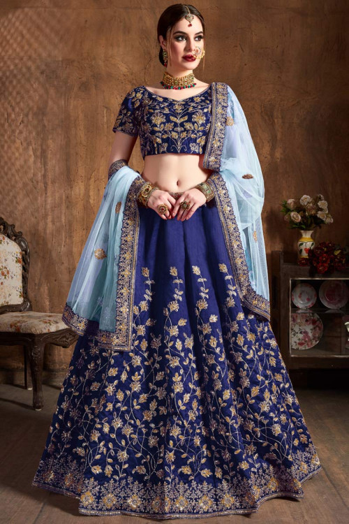 Blue Lehenga Online Buy Blue Lehenga Choli for Bride