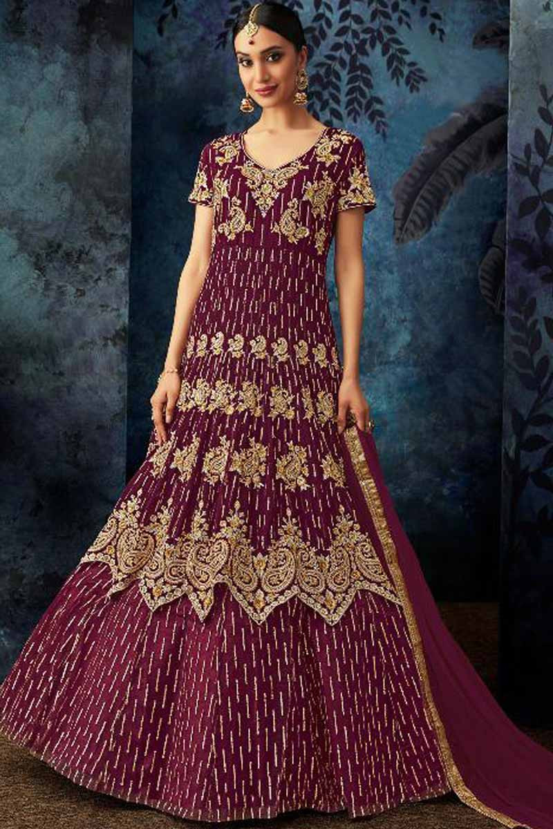 Georgette anarkali gown online