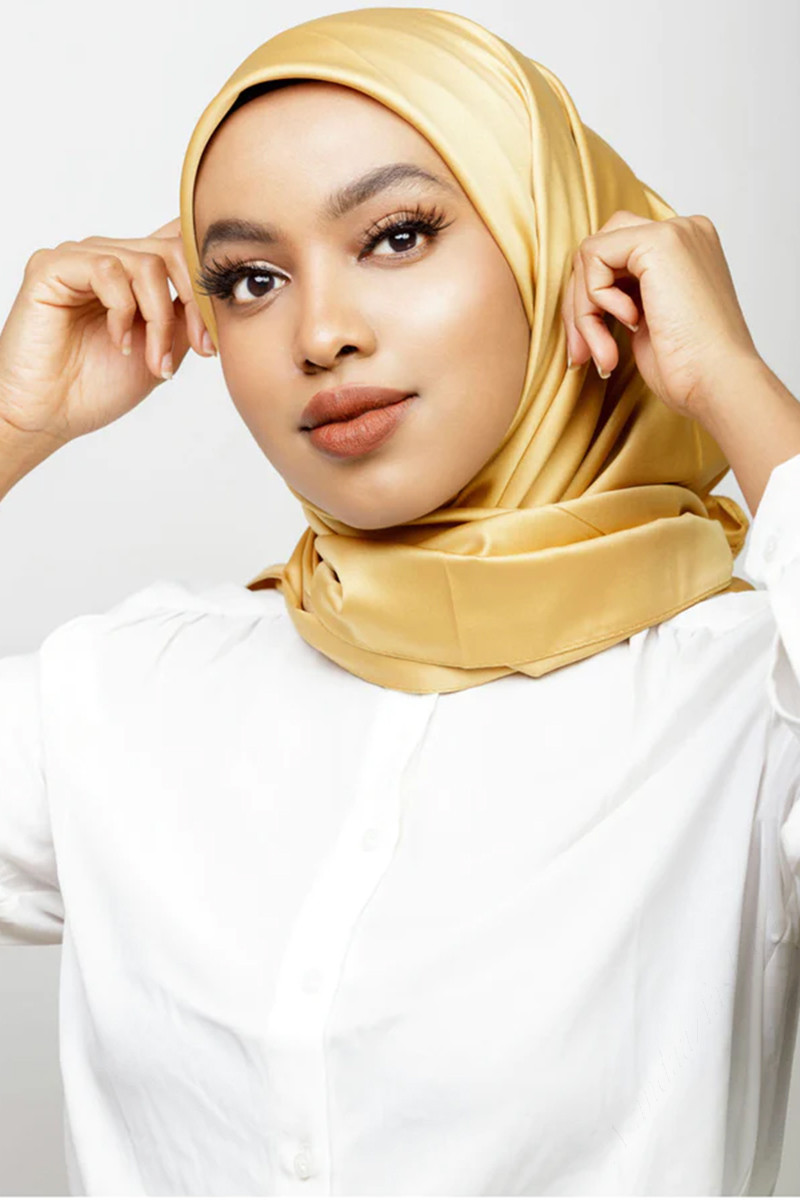 Satin hijab sales