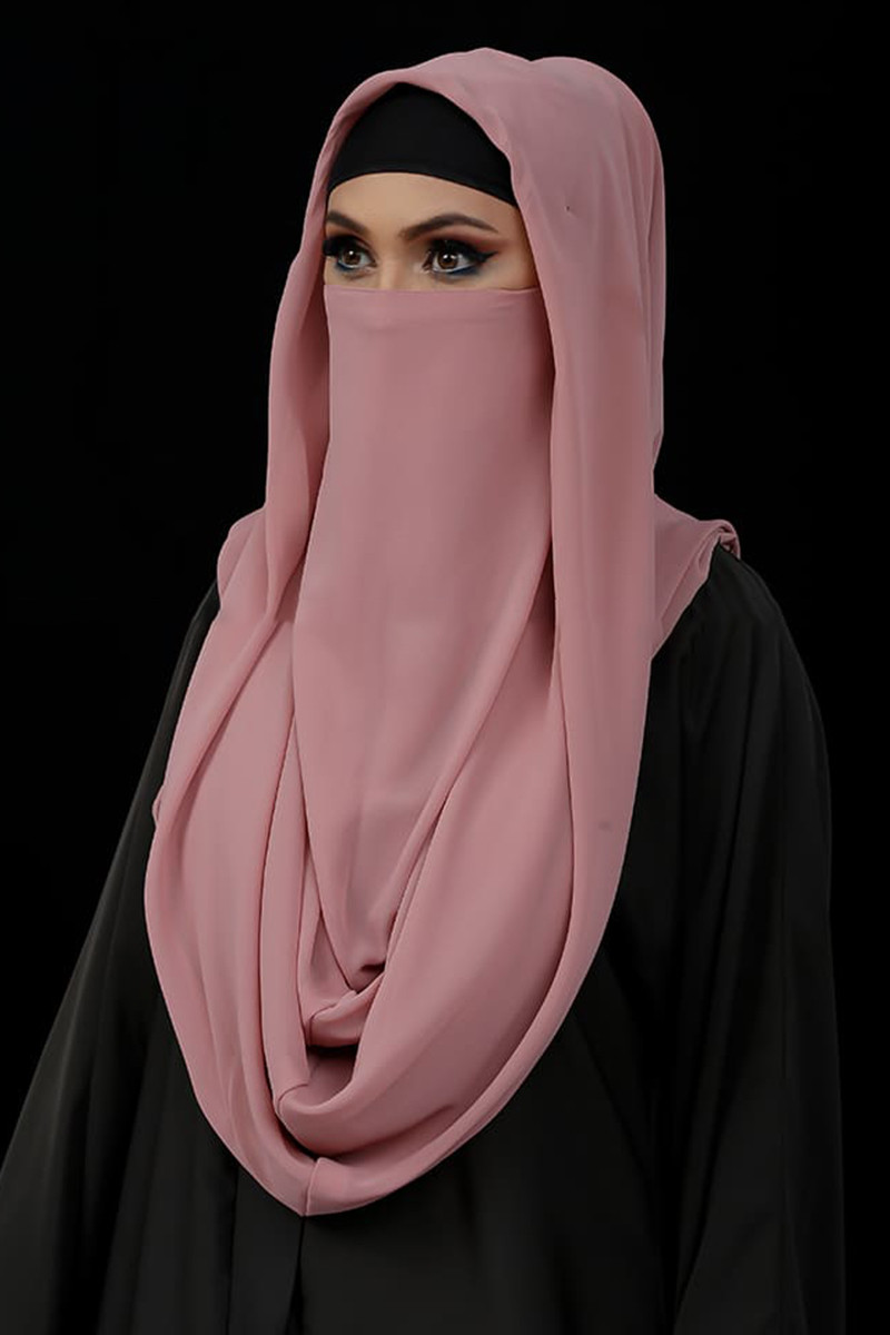 Dusty Pink Plain Georgette Hijab