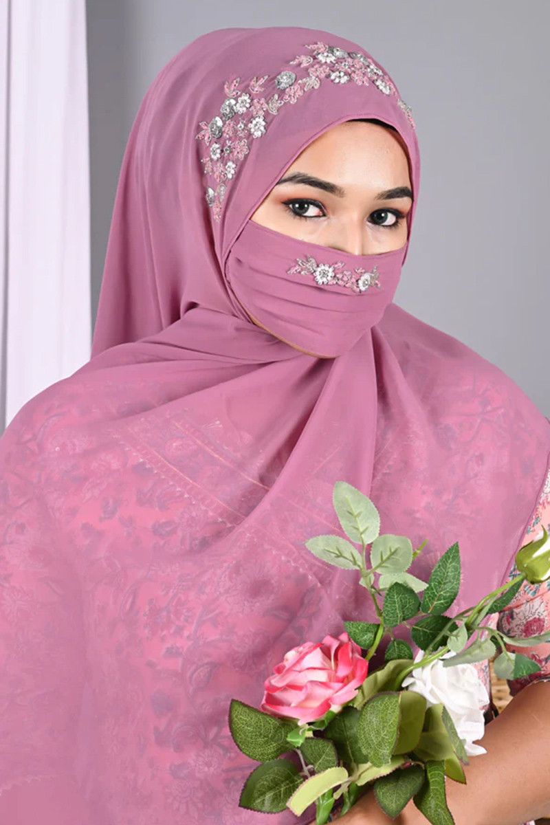 Pink hijab sales