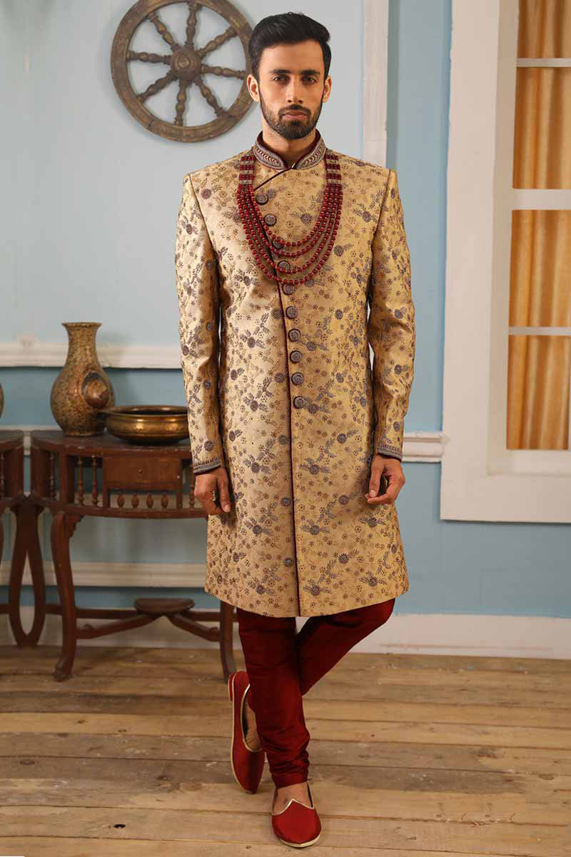 Traditional Angrakha Bridal Dress Pakistani for Wedding – Nameera by Farooq