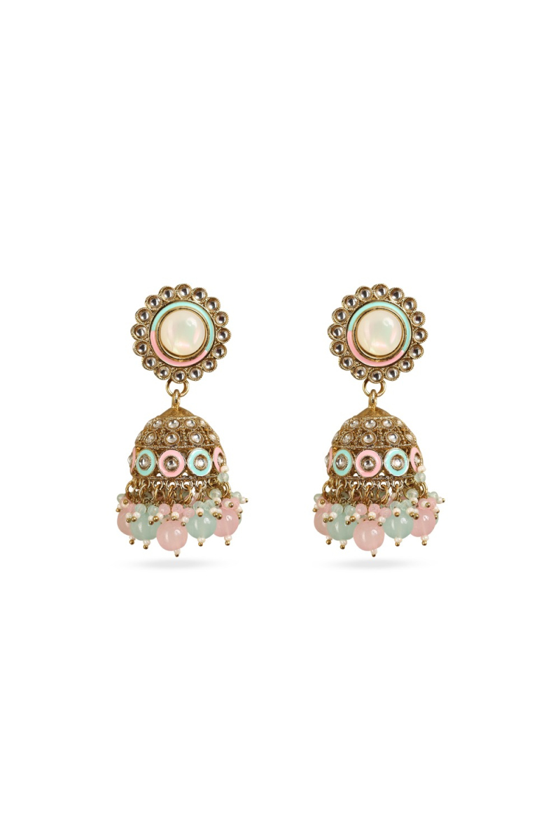 Multi Color Meenakari Work Earrings