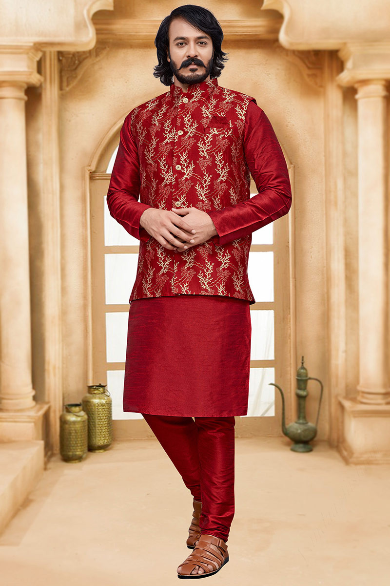 Plain red churidar sale