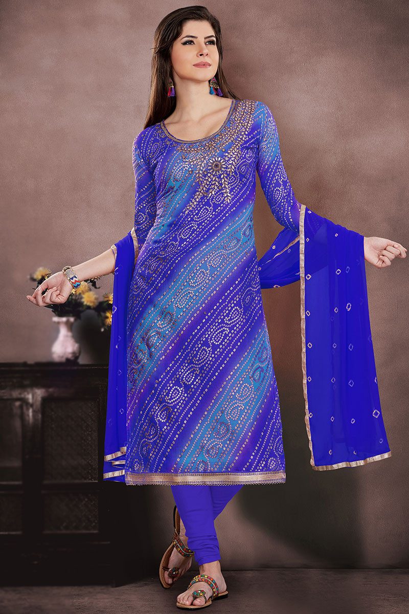 Bandhej cotton top suits