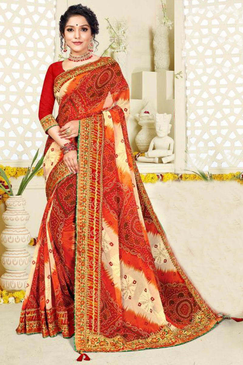 Bandhej sales georgette sarees