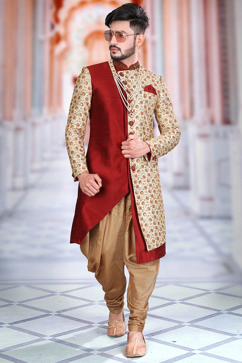 Pakistani Outfits in Mens Sherwani for Wedding #GN64 | Indian wedding  clothes for men, Wedding kurta for men, Indian groom wear