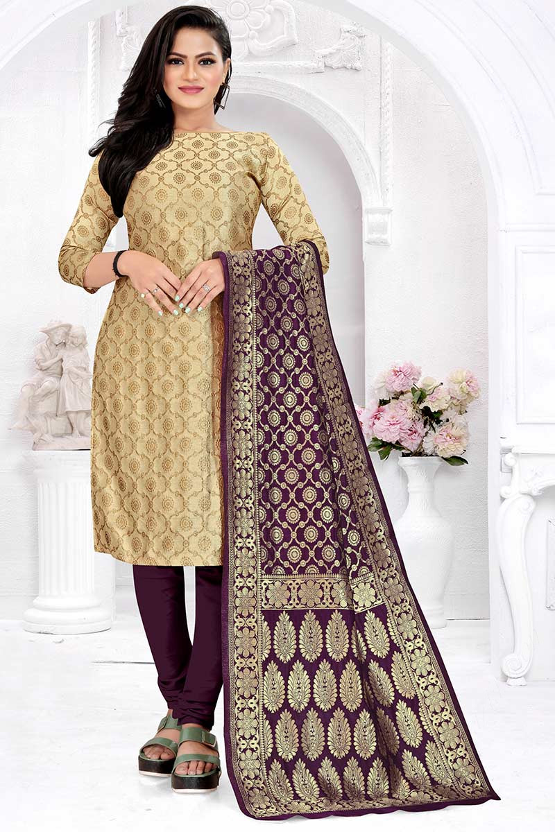 Beige churidar clearance