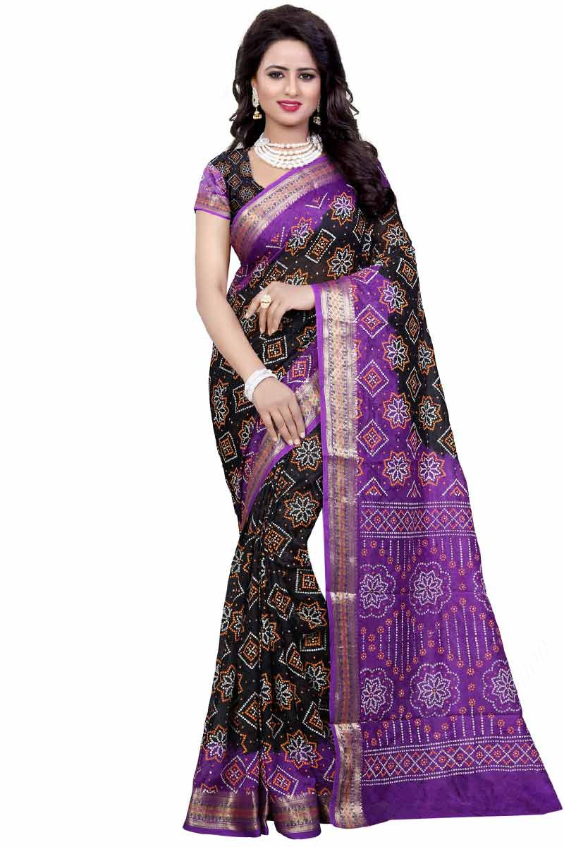 Purple Colour Georgette Silk Saree – Orgenza Store